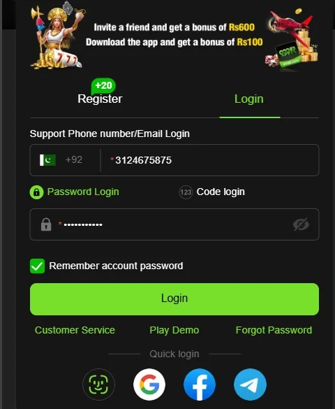Wc777 game login
